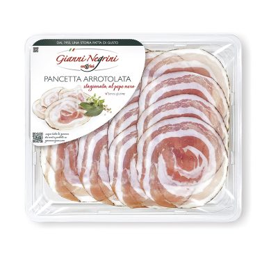 Pancetta Arrotolata Pepe Affettata 110gx10u Negrin